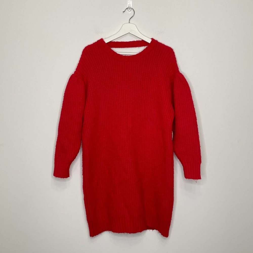 ELOQUII | Relaxed Puff Sleeve Sweater Dress | 18/ 20 - Picture 3 of 7